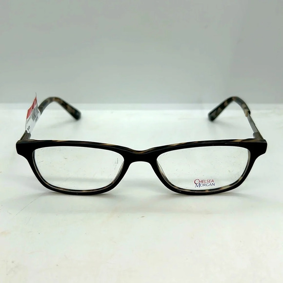 Chelsea Morgan CM2011BK Eyeglasses Frames Black Gold Tortoise NWT main image 7